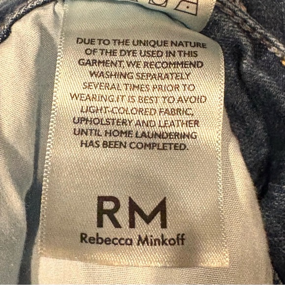 Rebecca Minkoff Blue Flare Wide leg High Waist Jeans Size 16 - Picture 9 of 10